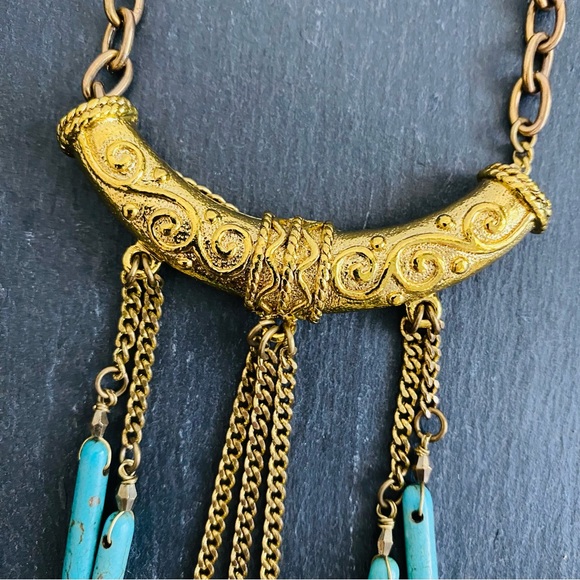 Vanessa Mooney x FP Gold & Turquoise Necklace - Picture 5 of 8